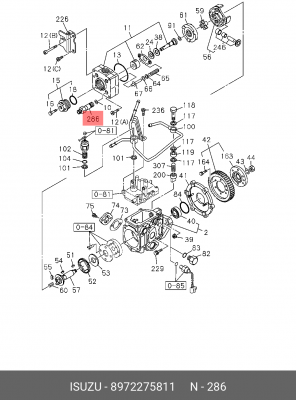 Редукционный клапан, Common-Rail-System 8-97227-581-1 ISUZU