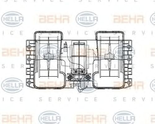 Электродвигатель, вентиляция салона 8EW009158151 HELLA