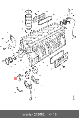 Полый болт 278082 SCANIA