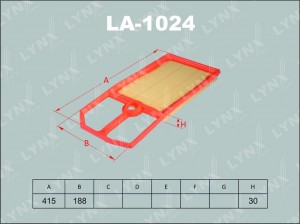 Фильтр воздушный LA-1024 LYNXAUTO