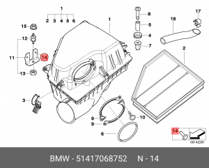 Заклепка ремонтная 51 41 7 068 752 BMW
