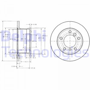 Тормозной диск BG3237 DELPHI