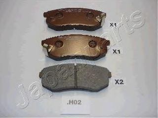 Комплект тормозных колодок, диско PP-H02AF JAPAN PARTS GROUP