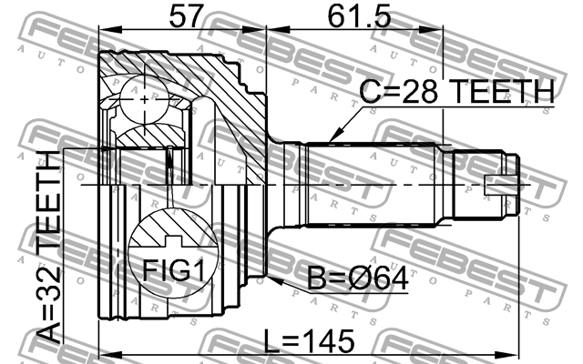 ШРУС 0310-033 FEBEST