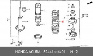 Пружина ходовой части 52441SD4Z01 HONDA