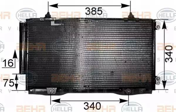 Конденсатор, кондиционер 8FC 351 038-741 HELLA