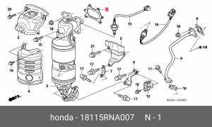 Прокладка системы выпуска ОГ 18115RNA007 HONDA