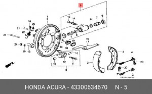 Колесный тормозной цилиндр 43300634670 HONDA