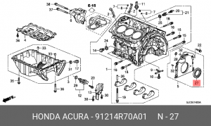 Сальник 91214R70A01 HONDA