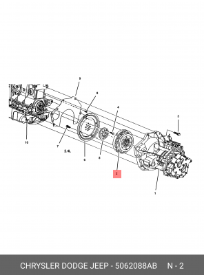 Комплект сцепления 5062 088AB CHRYSLER
