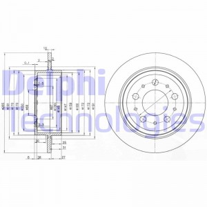 Тормозной диск BG3543 DELPHI