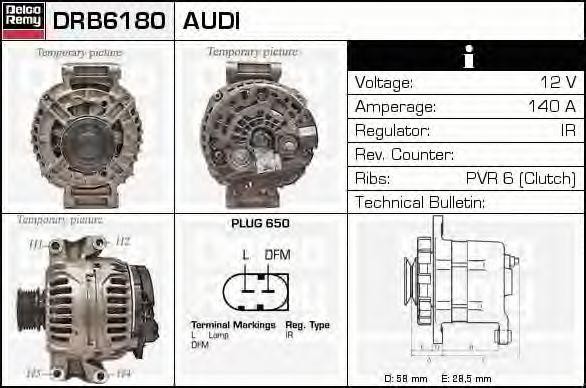 Генератор DRB6180 DELCO REMY