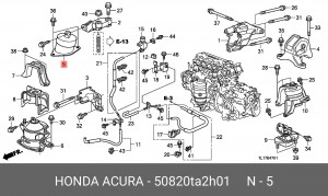 Подушка двигателя 50820-TA2-H01 HONDA