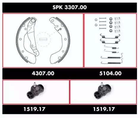 Комплект тормозных колодок SPK 3307.00 REMSA
