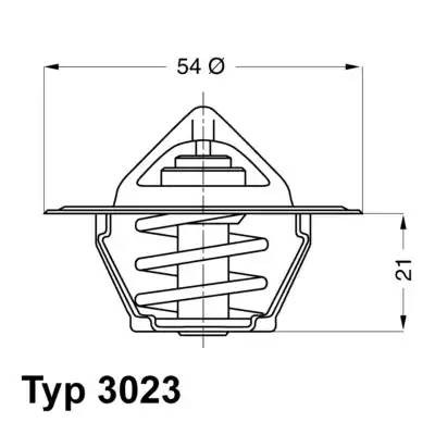 Термостат, охлаждающая жидкость 3023.87D WAHLER