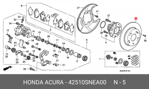 Тормозной диск 42510SNEA00 HONDA