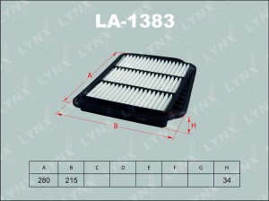 Фильтр воздушный LA-1383 LYNXAUTO