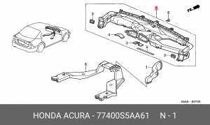 Воздуховод отопителя, кондиционирования салона 77400S5AA61 HONDA