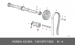 Натяжной ролик, ремень ГРМ 14510PC1003 HONDA
