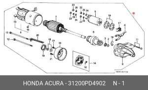 Стартер (ремкомплект) 31200PD4902 HONDA