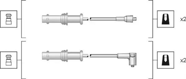 Ккомплект проводов зажигания 941318111152 MAGNETI MARELLI