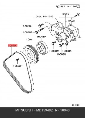 Ремень приводной MD159482 MITSUBISHI