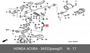 Лямбда-зонд 36532PWEG01 HONDA