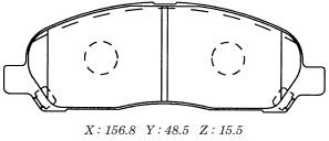 Колодки тормозные дисковые AN487WK AKEBONO