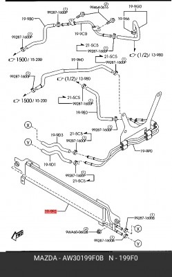 Радиатор масляный ДВС AW30-19-9F0B MAZDA