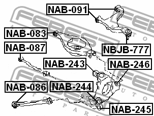 Рычаг подвески NAB-091 FEBEST