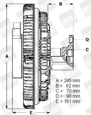 Сцепление, вентилятор радиатора LK028 BERU