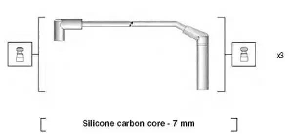 Ккомплект проводов зажигания 941365090932 MAGNETI MARELLI