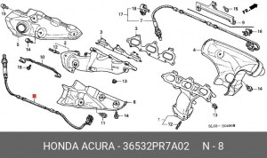 Лямбда-зонд 36532PR7A02 HONDA