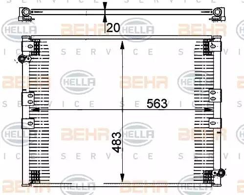 Конденсатор, кондиционер 8FC 351 302-171 HELLA