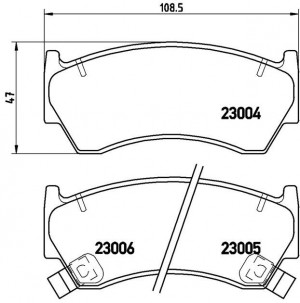 Комплект тормозных колодок, диско P56033 BREMBO