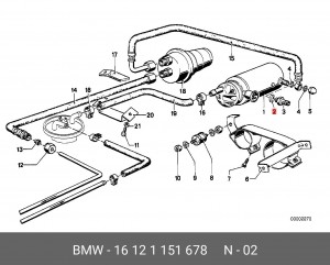 Прокладка 16 12 1 151 678 BMW