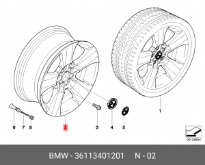 Диск колеса 36 11 3 401 201 BMW
