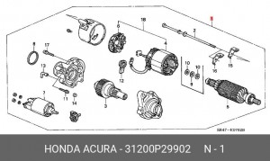 Стартер 31200P29902 HONDA