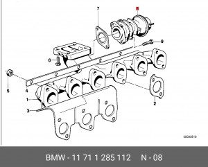 Клапан возврата ОГ 11 71 1 285 112 BMW