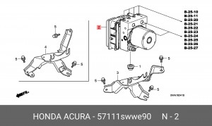 Гидроагрегат, тормозная система 57111SWWE90 HONDA