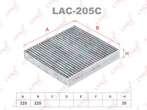 Фильтр салона LAC-205C LYNXAUTO