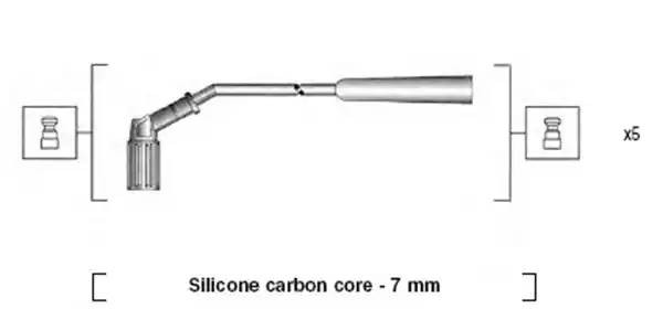 Ккомплект проводов зажигания 941085170569 MAGNETI MARELLI