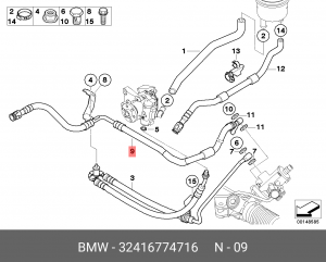 Трубопровод 32416774716 BMW