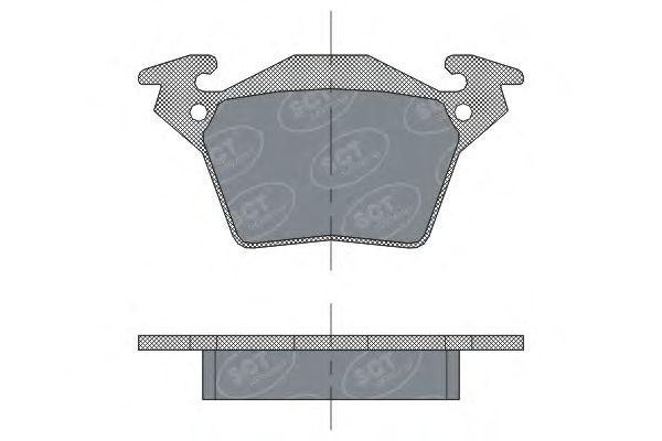 Комплект тормозных колодок, диско SP302 SCT