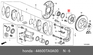 Ступица колеса 44600TA0A00 HONDA