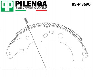Колодки тормозные барабанные BSP8690 PILENGA