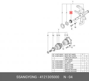 Подшипник ступицы колеса 4121305000 SSANG YONG