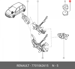 Датчик ветрового стекла 7701062615 RENAULT