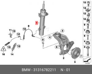 Амортизатор подвески 31 31 6 782 211 BMW