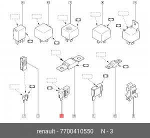 Предохранитель 7700410550 RENAULT